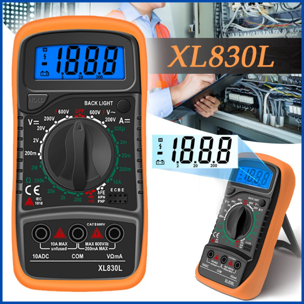 COD Multimeter Digital cek kabel putus Avometer Multitester Pendeteksi Arus Listrik 1999 - XL830L