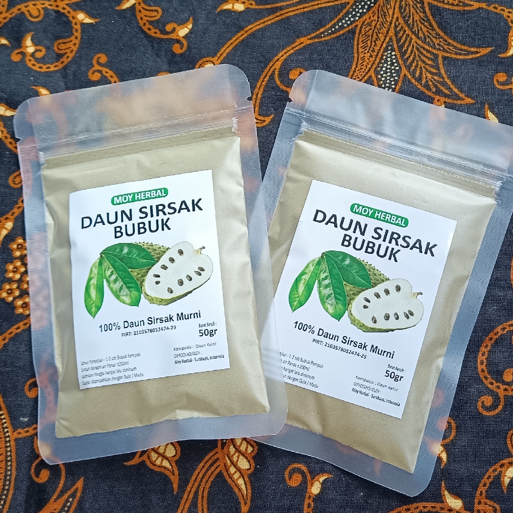 

DAUN SIRSAK BUBUK 50gr – Moy Herbal