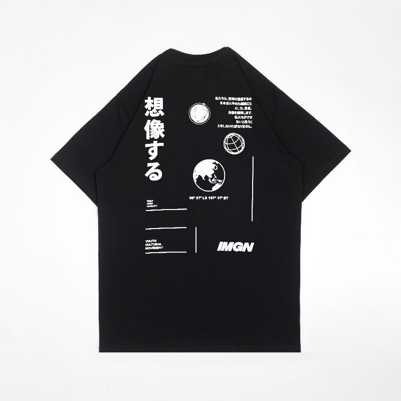 Imagineco Kaos Lengan Pendek Hitam "Axel"
