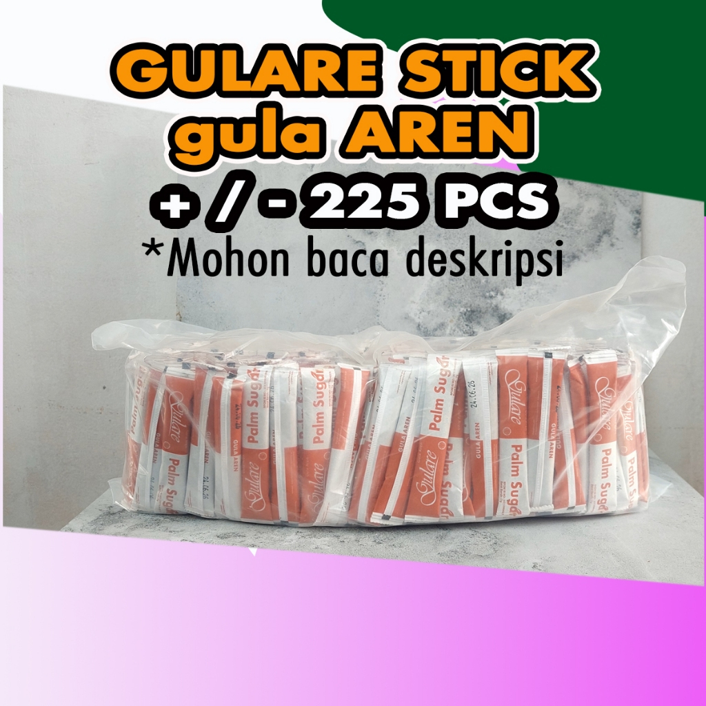 

GULARE GULA AREN STICK GULA AREN SACHET PALM SUGAR HEMAT 225 PCS