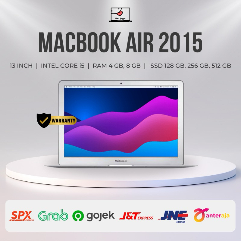 Macbook Air 13 inch 2015 core i5/i7 128gb 256gb 512gb Second Original Gosend Bergaransi