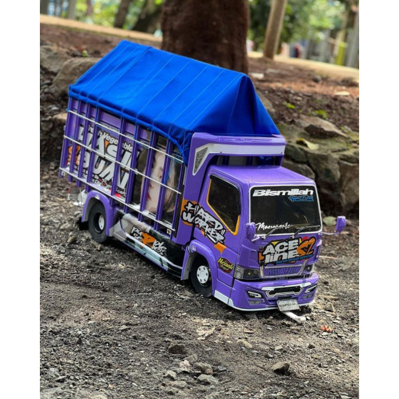 Promo Menarik Miniatur Truk Trucuk Trek Kayu Asli Roda Kayu Bonus Terpal Mainan Anak Mainan Kekinian