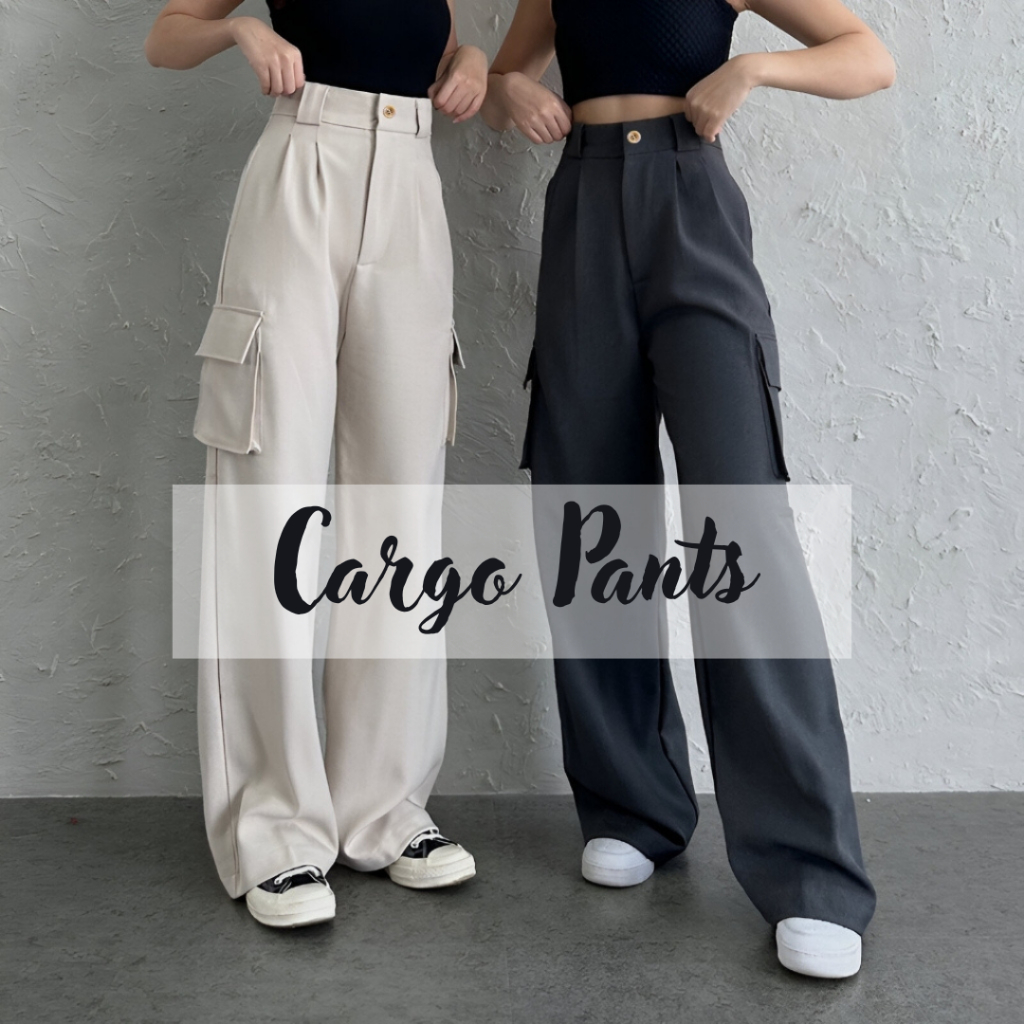 Celana Cargo Pants Wanita Highwaist | Pants Cargo | Celana Cargo wanita