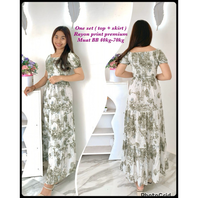 One Set Kirana // Fashion Pantai // Setelan Rok // One Set Bali