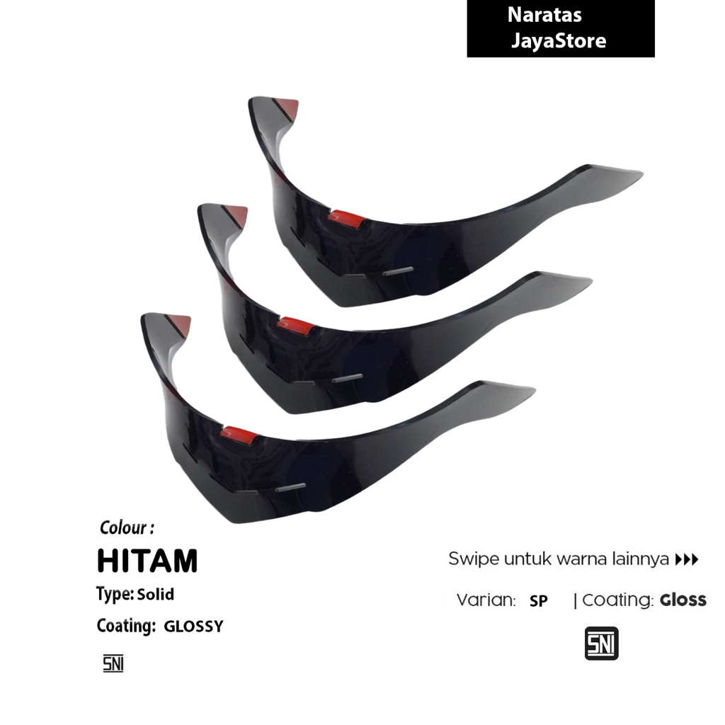 SPOILER 2D SERIES Motif UKIR HELM KYT 2 VISION BAHAN AKRILIK SPOILER HELEM KYT PREMIUM SNI