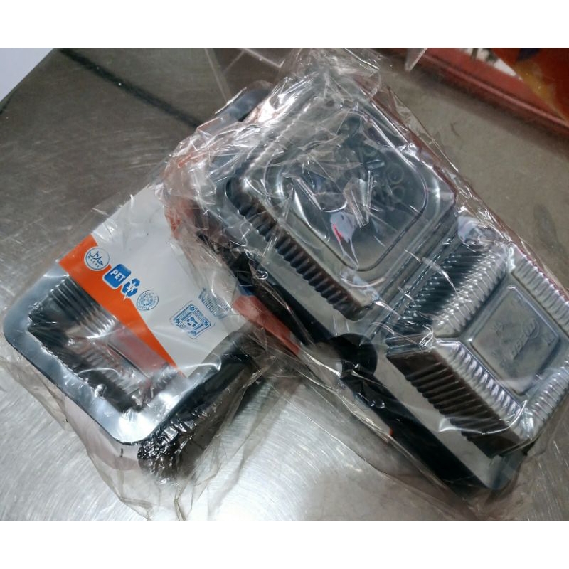 Box mika plastik mega 6 isi 100pcs/mika klepon/mika kecil jajanan