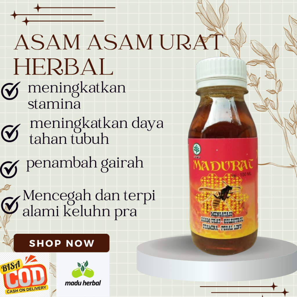 

COD Madu Asam Urat Obat Herbal Alami Menurunkan Kolesterol dan Masuk angin, Rematik, Pegal Linu