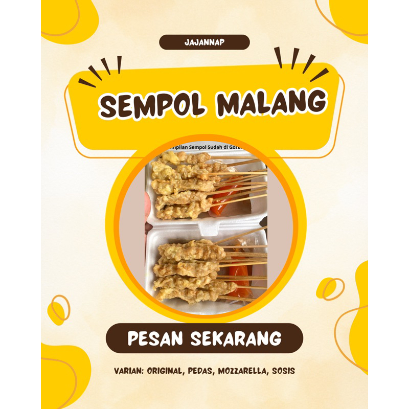 

(Instan Malang) Sempol Malang/Sempol daging/sempol rasa/ sate daging/ sempol mozzarella/ sempol sosis/ sempol pedas