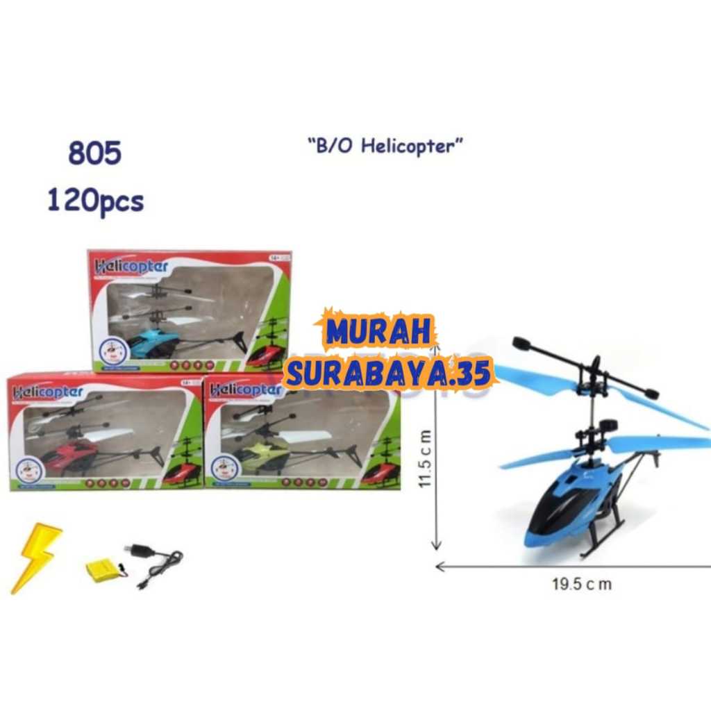 Mainan Helikopter Mini Sensor Tangan 8055 Menggunakan Baterai Dan Charger USB | Mainan Pesawat Drone