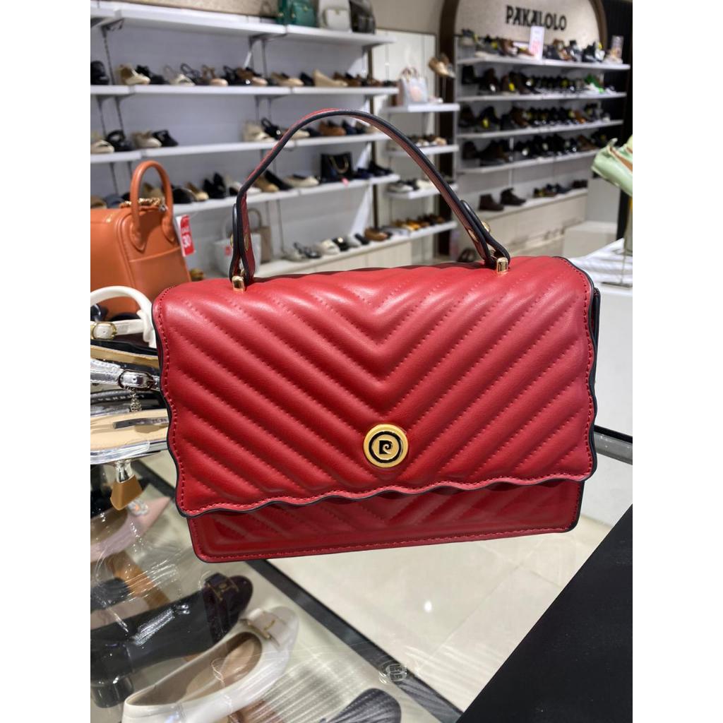 PIERRE CARDIN HAND BAG MAROON