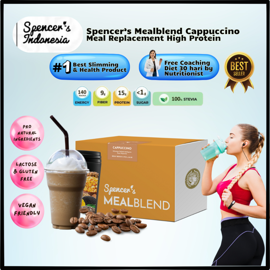 

[PROMO] Spencer's Meal Blend Rasa Cappucino - Sereal Diet Pengganti Makan