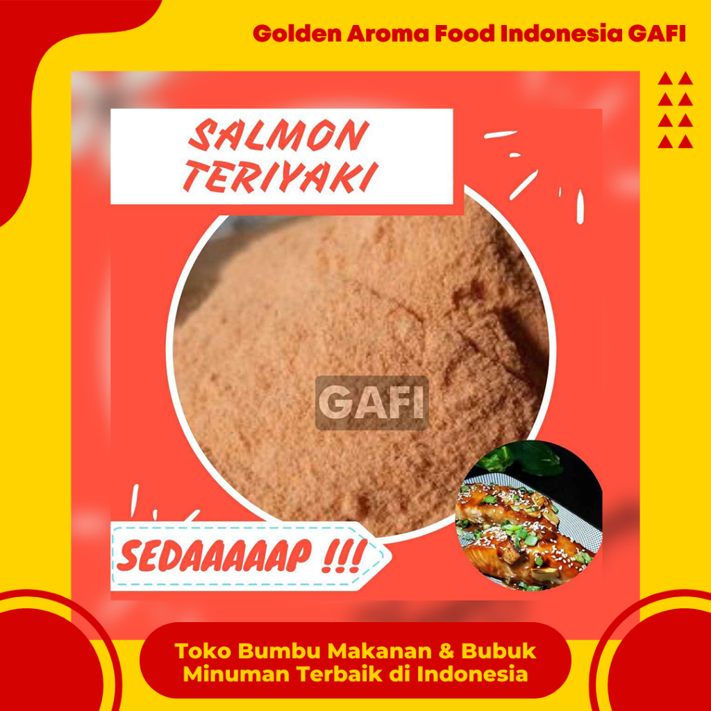 

GAFI Food Bumbu Tabur Rasa Salmon Teriyaki 1 Kg Enak Murah Lezat Gurih Halal, Salmon Teriyaki Seasoning Powder 1Kg