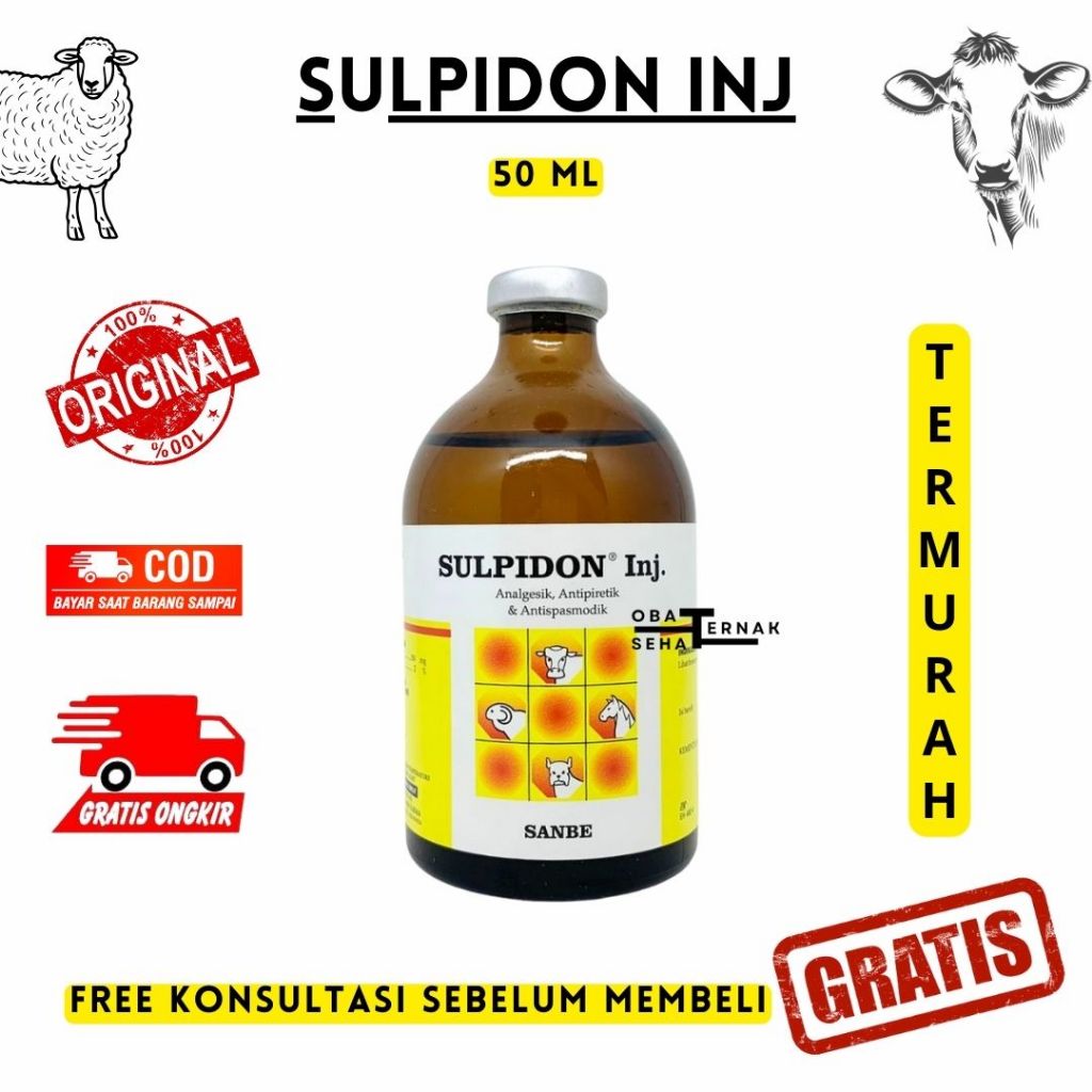 SULPIDON 50 ml SANBE - Obat Pereda Sakit Hewan Analgesik Antipiretik SANBE
