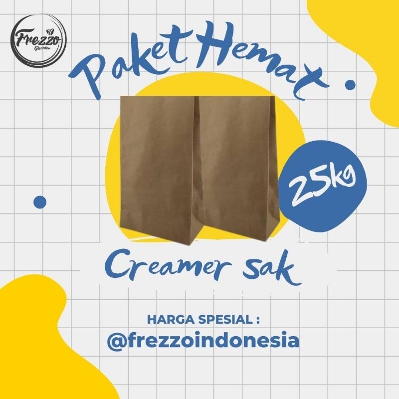 

Paket Hemat Creamer kemasan zak 25kg/Creamer Murah terlaris /frezzo indonesia