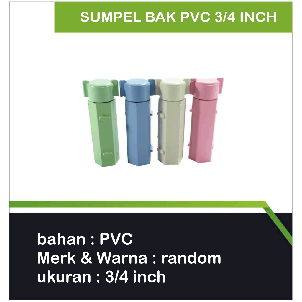 Sumpel Bak PVC 3/4 Inch / Pembuangan Bak Air Kamar Mandi/tutup saluran bak/sumbat bak