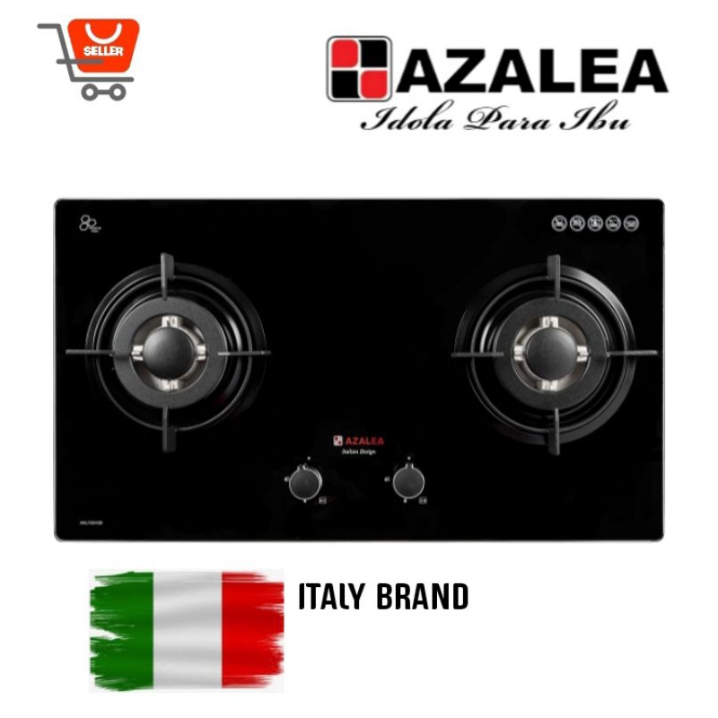 Kompor tanam gas AZALEA 2 tungku ANL73GV2B italy brand