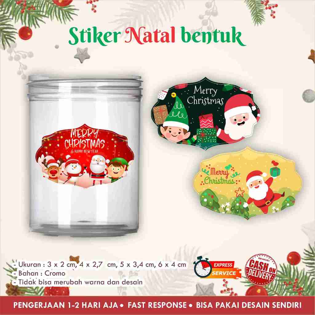 

[170 pcs] Stiker Natal / Christmas Cromo / Label Cookies makanan