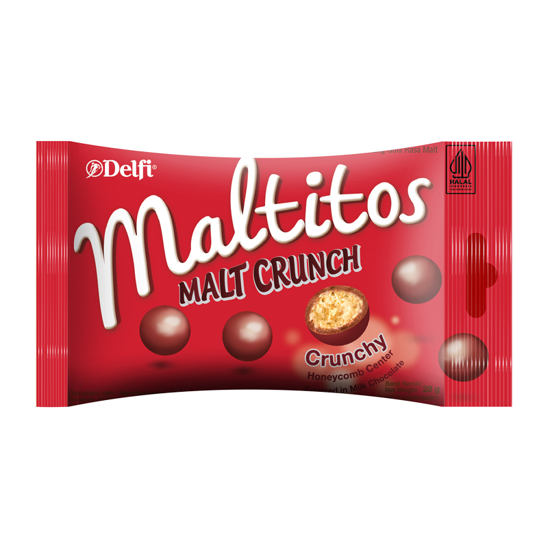 

Delfi Maltitos Biskuit Malt Crunch Cokelat 28 g