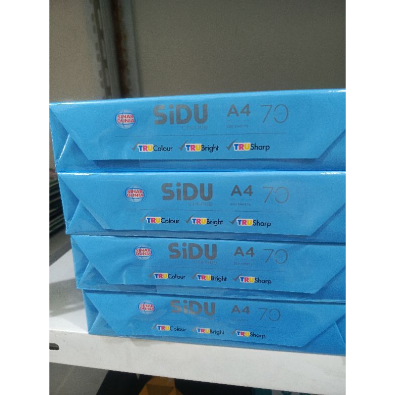 

Kertas Hvs Sidu warna Biru A4 70gr 1 Rim isi 500 Lembar