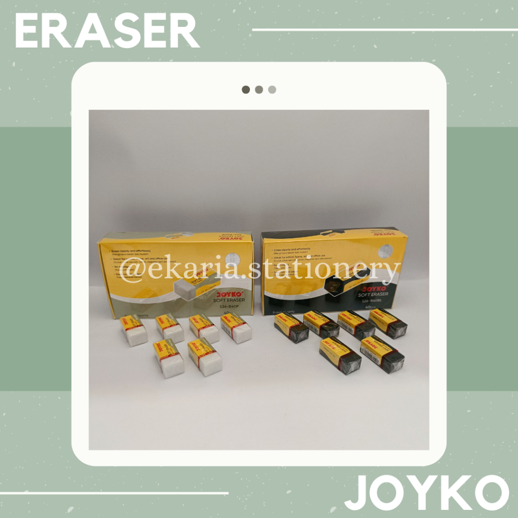 

1 PCS | 6 PCS LEBIH MURAH | PENGHAPUS JOYKO MINI | PRNGHAPUS JOYKO KECIL | STIP JOYKO | STIP JOYKO KECIL |EKARIA STATIONERY