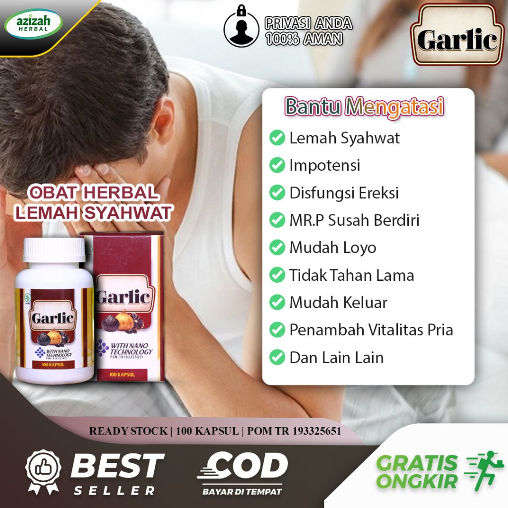 Obat Herbal Lemah Syahwat Impotensi Disfungsi Ereksi Ejakulasi Dini MR.P Loyo Susah Berdiri Tegang L