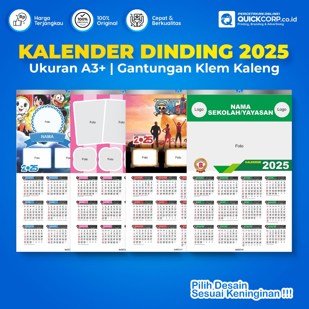 

Kalender 2025 Custom - Kalender Dinding Tematik - Tersedia Pilihan Desain - Kalender 2025 dengan Foto - Kalender 2025 Custom untuk Promosi