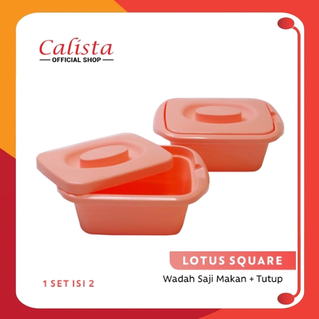 Calista Tempat Saji Makanan Isi 2 pcs - Lotus Square Oentoeng