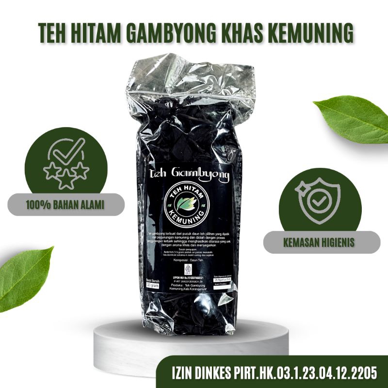 

Teh Hitam Rako (Rasa Kopi) Gambyong Kemuning Isi 120gram Khas Karanganyar Seger Nikmat Simpel Elegan Murah Sehat