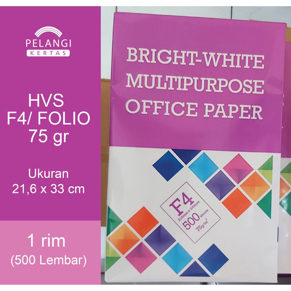 

KODE G8JUG Kertas HVS FolioF4 75 Gsm 1 Rim BMO
