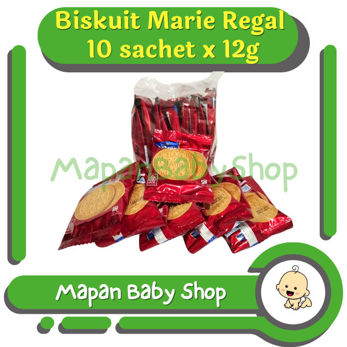 

Biscuit Marie Regal Renceng 10 sachet x 12gr / Biskuit Praktis dan Enak dari MapanBabyShop