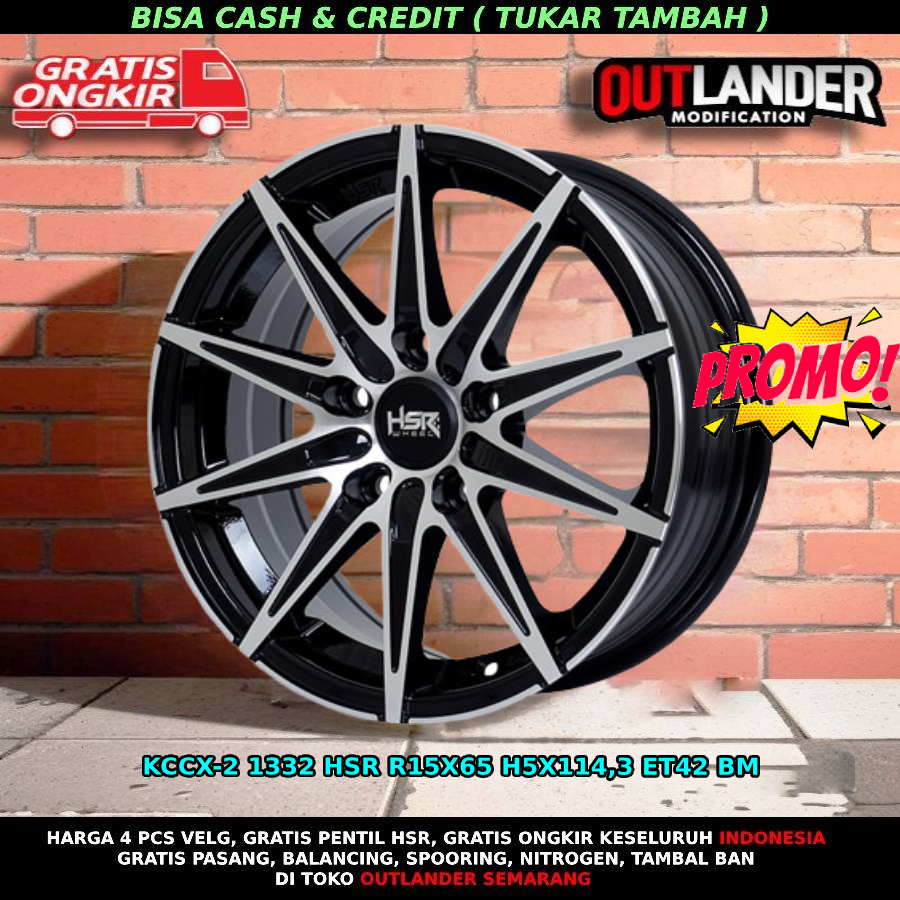 Paket Velg R15 + Ban Mobil Grandmax Carry Ertiga Ring 15 HSR KCCX + Ban 185 60 R15