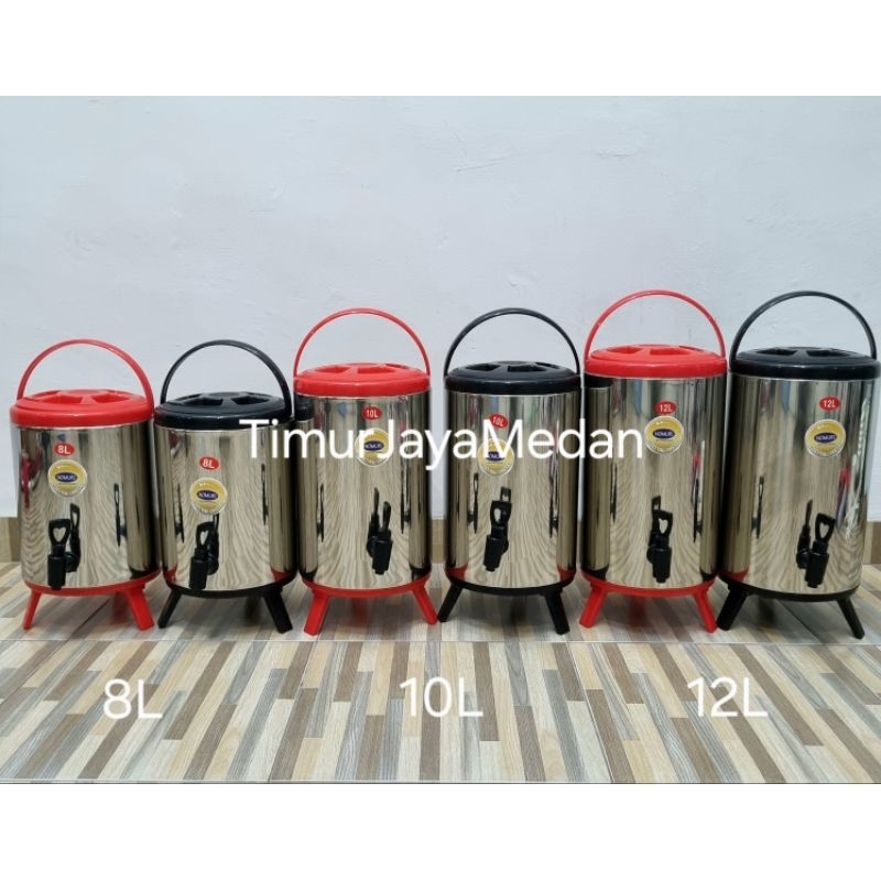 Milk Tea Bucket Tempat Kopi Teh Panas Stainless Higenis Tahan Panas