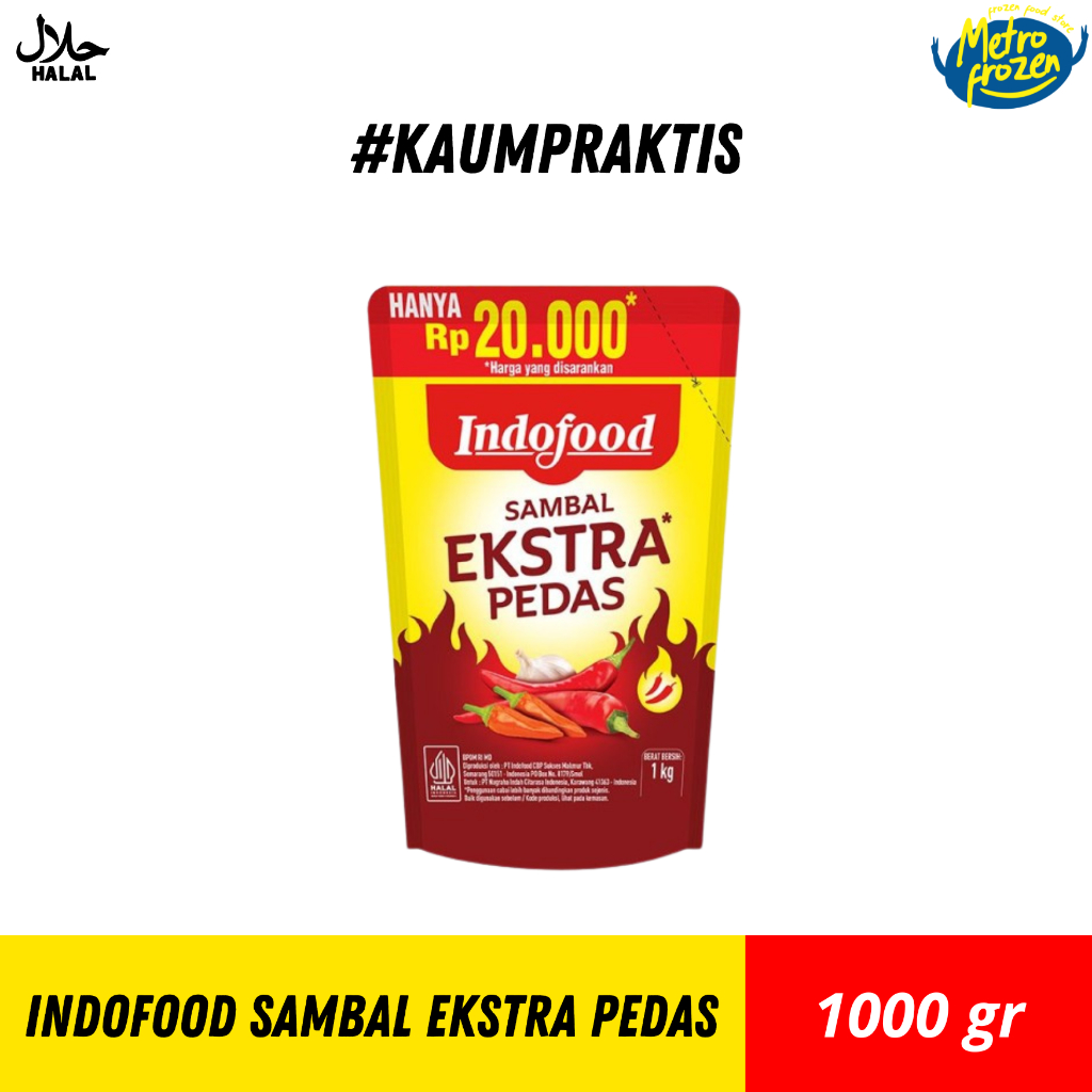 

INDOFOOD Sambal Ekstra Pedas 1kg //sambal best seller //sambal ekstra pedas instan Banjarmasin