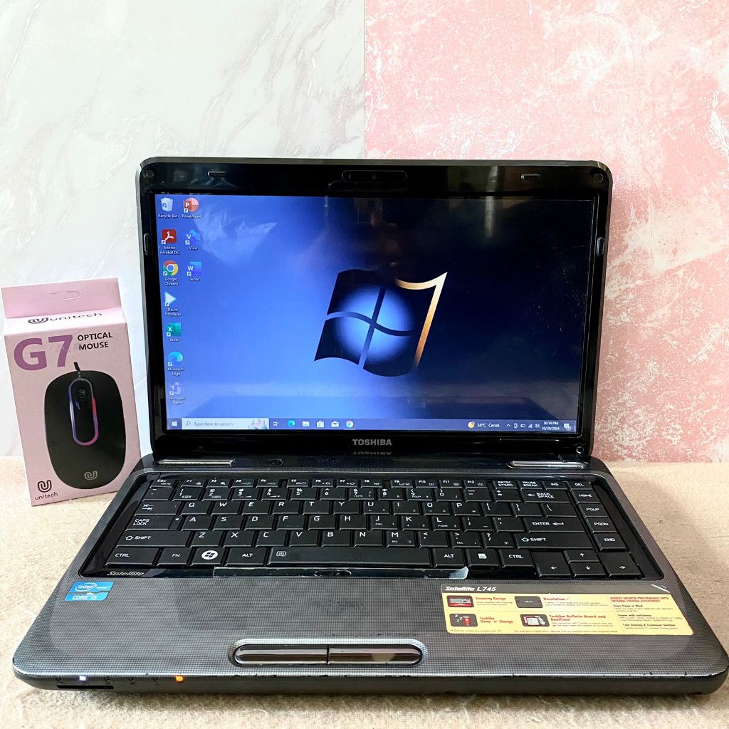 Laptop second Toshiba L745 Core i5-2410M Ram 8Gb Ssd 128Gb