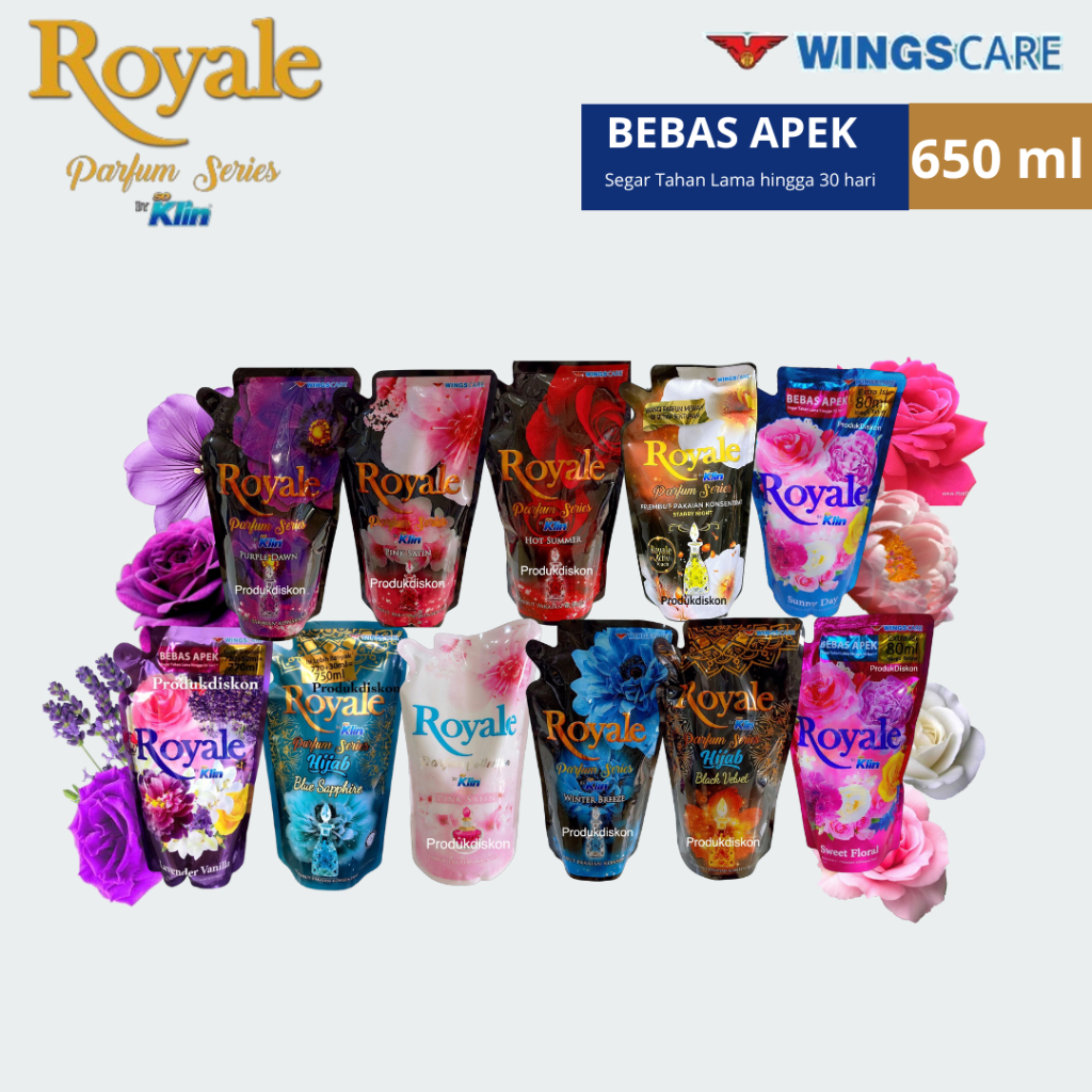 ROYALE So Klin Softener Parfum Series 650ML - Pewangi Pakaian
