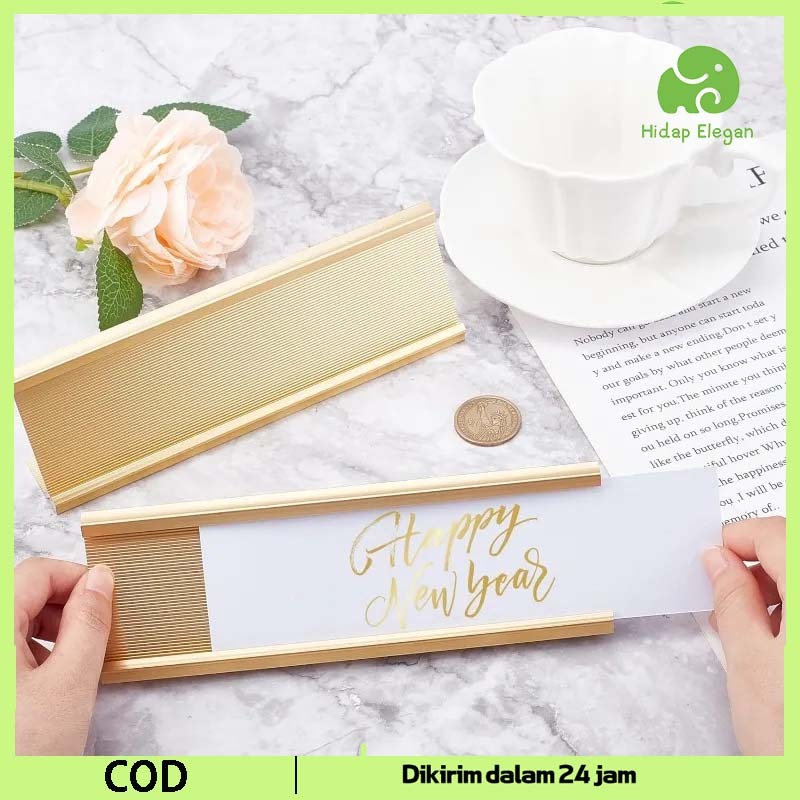 

Desk Sign Holder Name Plate Holder Aluminium Papan Nama Meja Kantor Emak/Perak Name Plate Table Nameplat Holder Table Name