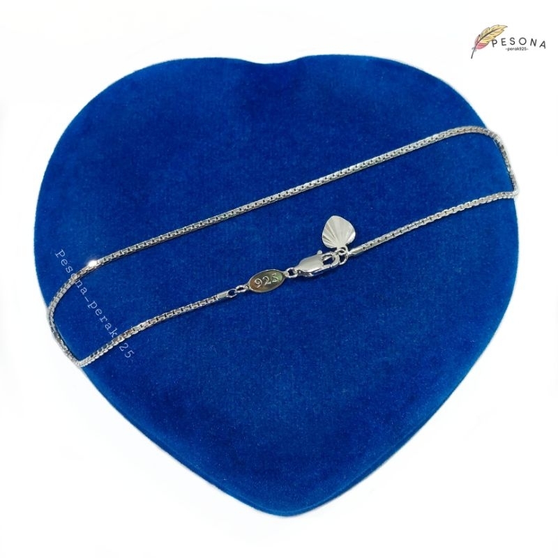 Gelang Kaki Perak Asli Silver 925 Lapis Emas Putih Model Rantai Italy Santa + Kerincing - Perhiasan 