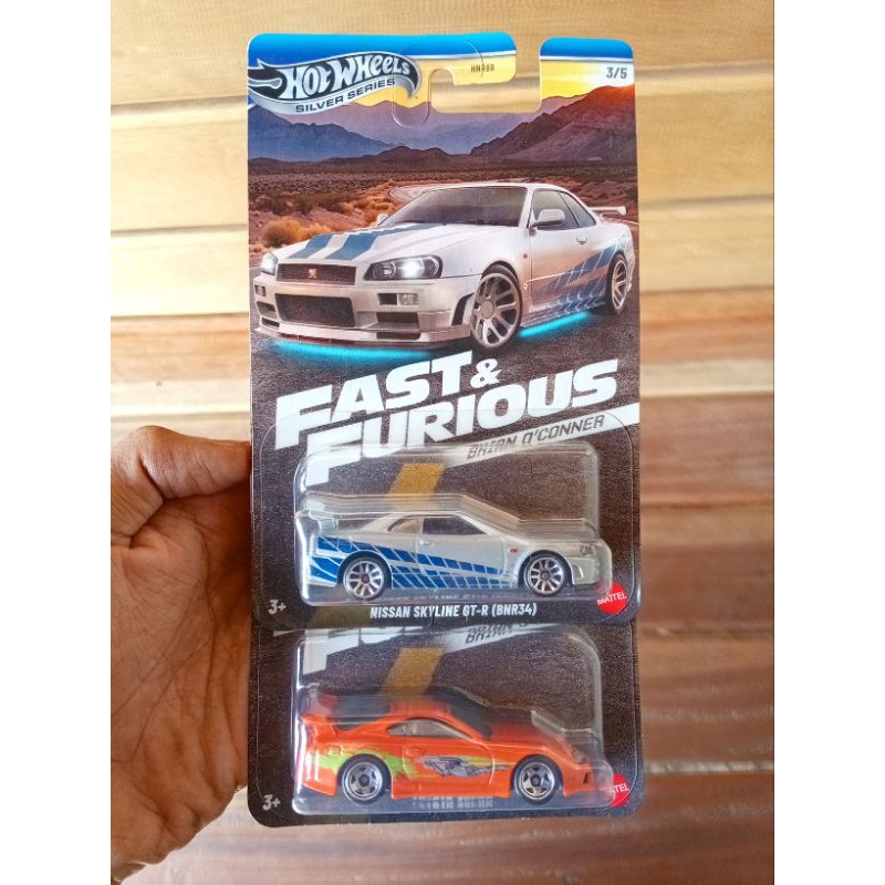Hot Wheels Fast and furious brian o'conner "R34 & Supra MK4 Orange"