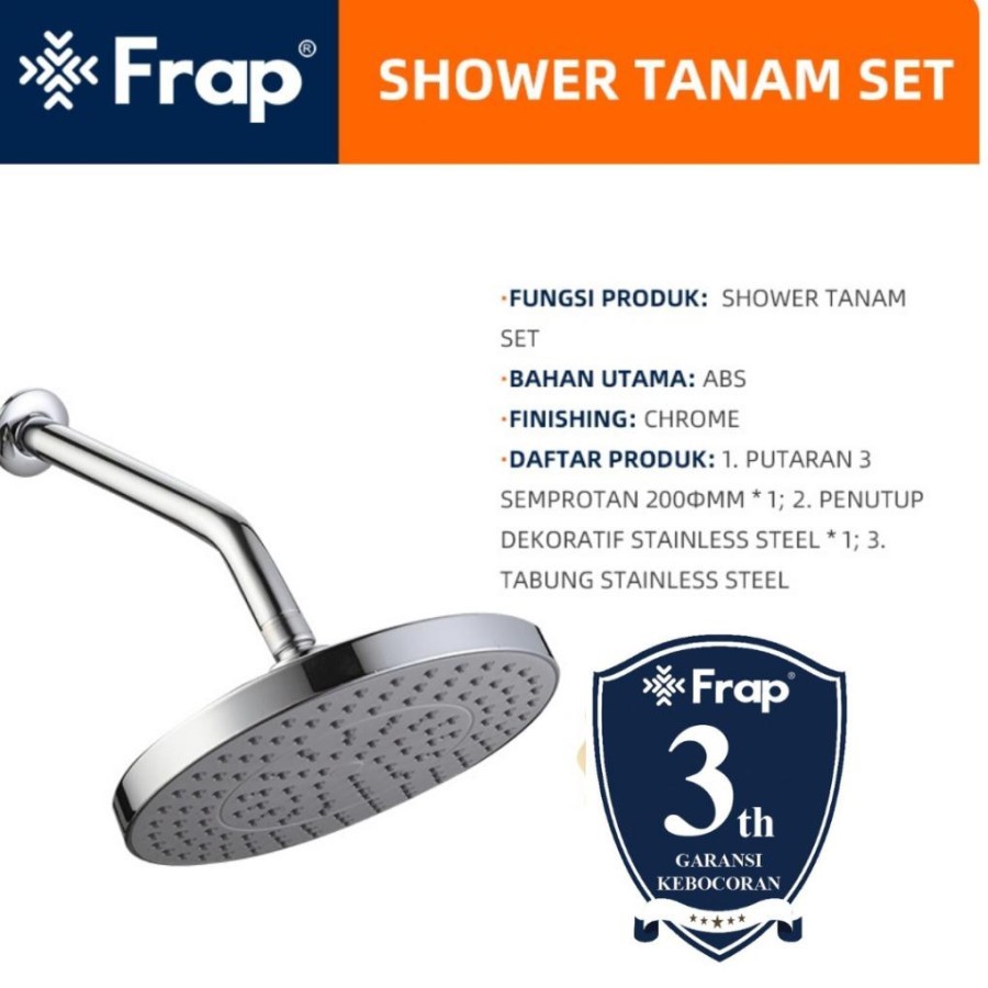 NEW FRAP IF222 Shower Mandi Tembok Bundar Dengan Pancuran Hujan