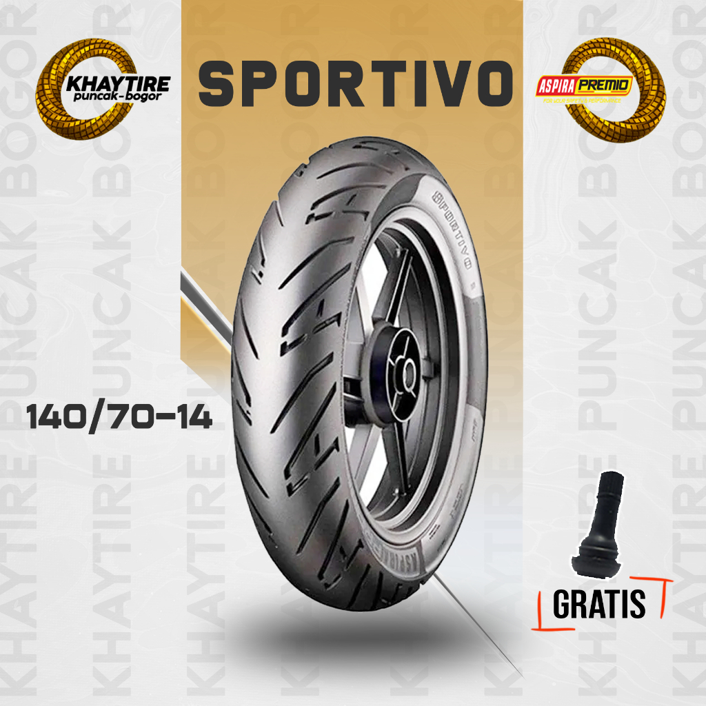 Ban Belakang YAMAHA AEROX // ASPIRA PREMIO SPORTIVO 140/70-14 Tubeless