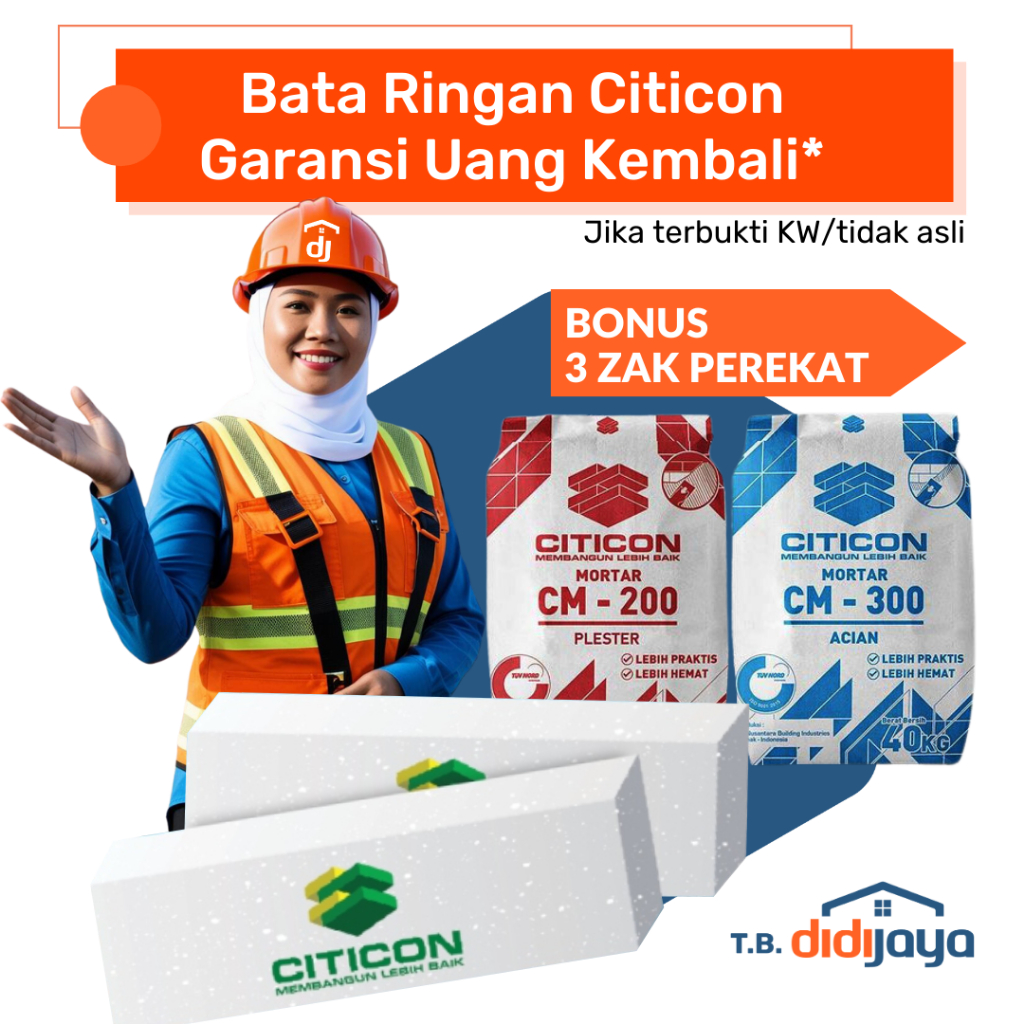 Bata Ringan - Hebel Citicon isi 11.52 kubik Untuk Wilayah Pati Jawa Tengah