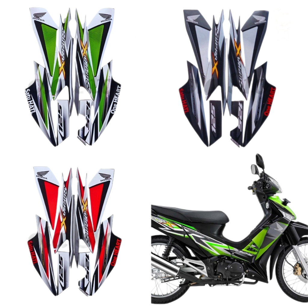Striping Stiker Honda Supra X 125 D 2013 List Body Standart Motor Honda Supra X 125 D 2013