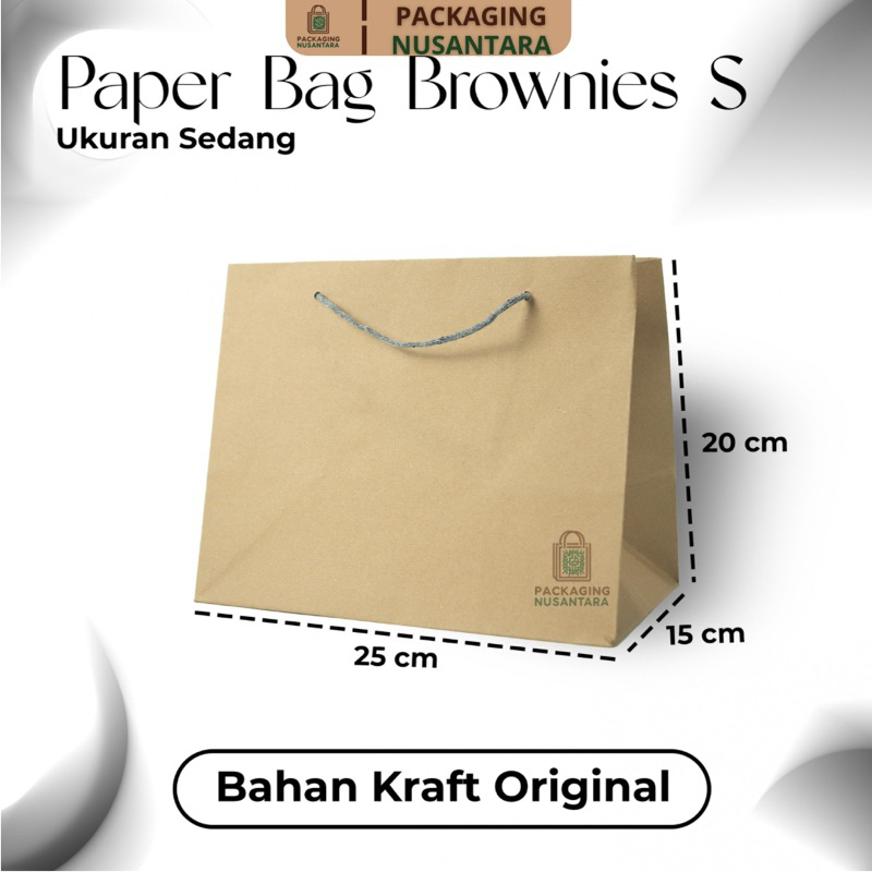 

Paperbag Premium 25x15x20 [brownis S] 150 GSM