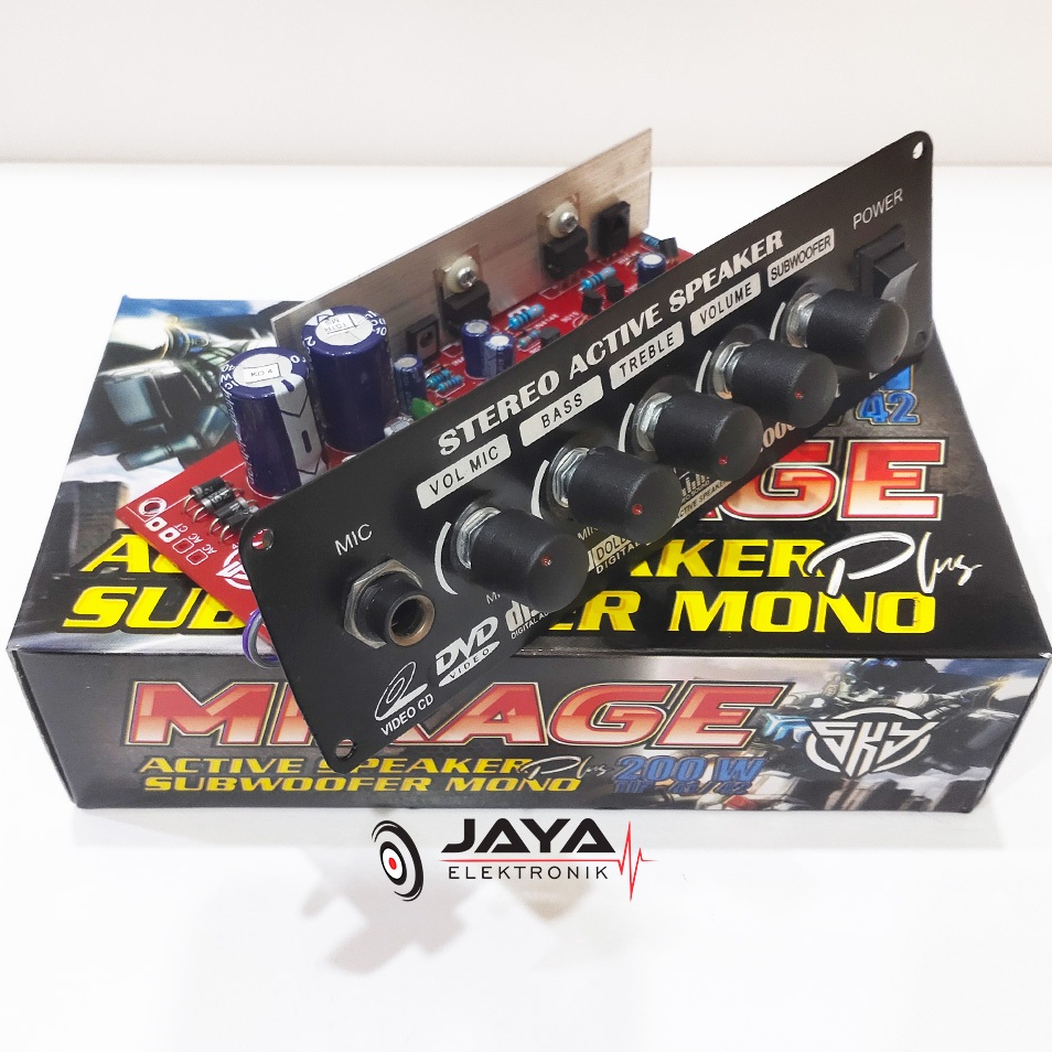 Kit Active Speaker Subwoofer Mono 200 Watt MIRAGE SKY Kit aktif Speaker Sub Mono