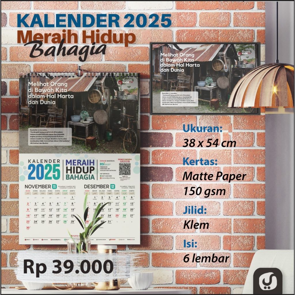 

Kalender Dinding Masehi Yufid 2025 Tema Meraih Hidup Bahagia