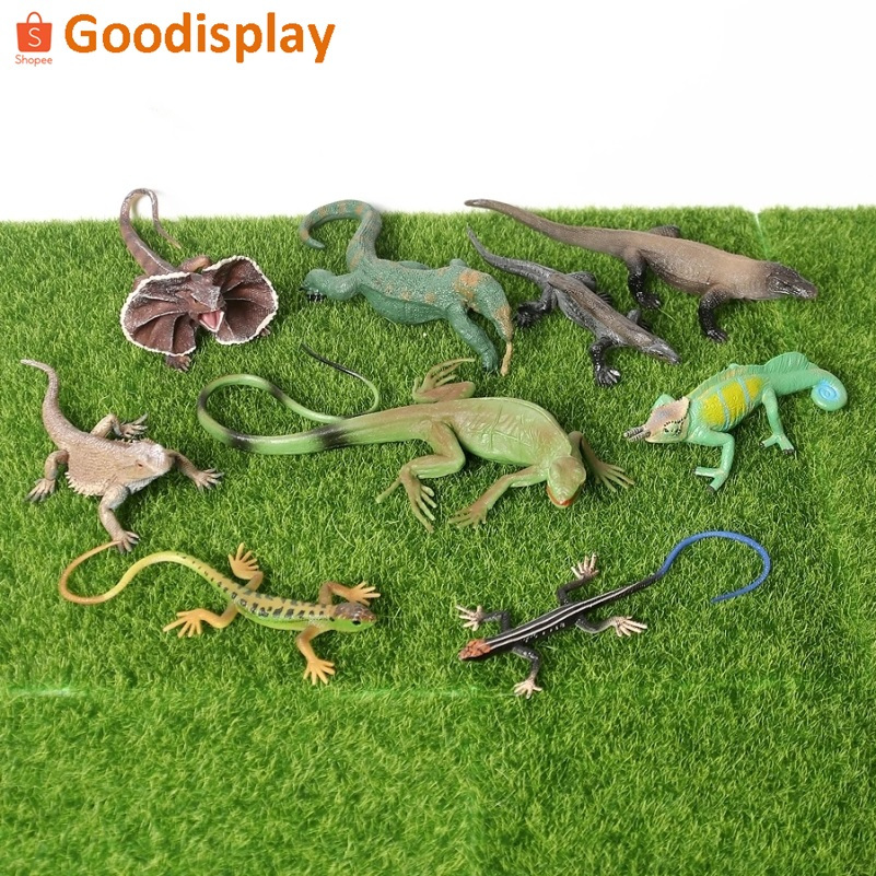 aneka mainan pajangan miniatur hewan binatang figure animal reptil kadal komodo tokek bunglon iguana