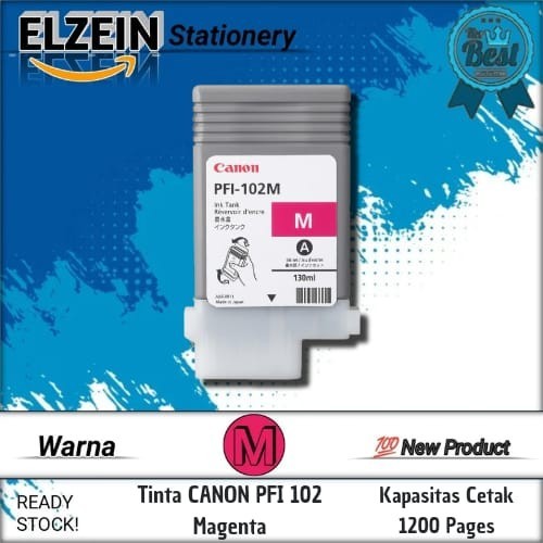 Cartridge Tinta Compatible Canon PFI102 PFI 102 Magenta Printer Canon iP500, iP510, iP600, iP605, iP
