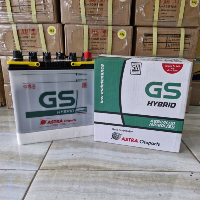 AKI GS ASTRA NS60LS HYBRID 46B24LS / NS60LS ORIGINAL ASTRA OTOPARTS