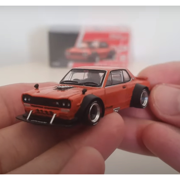 Pop Race Skyline GT-R V8 Drift 1/64 (PopRace, Hakosuka, Orange, Oranye, Nissan, GTR, GT R, KPGC10, P
