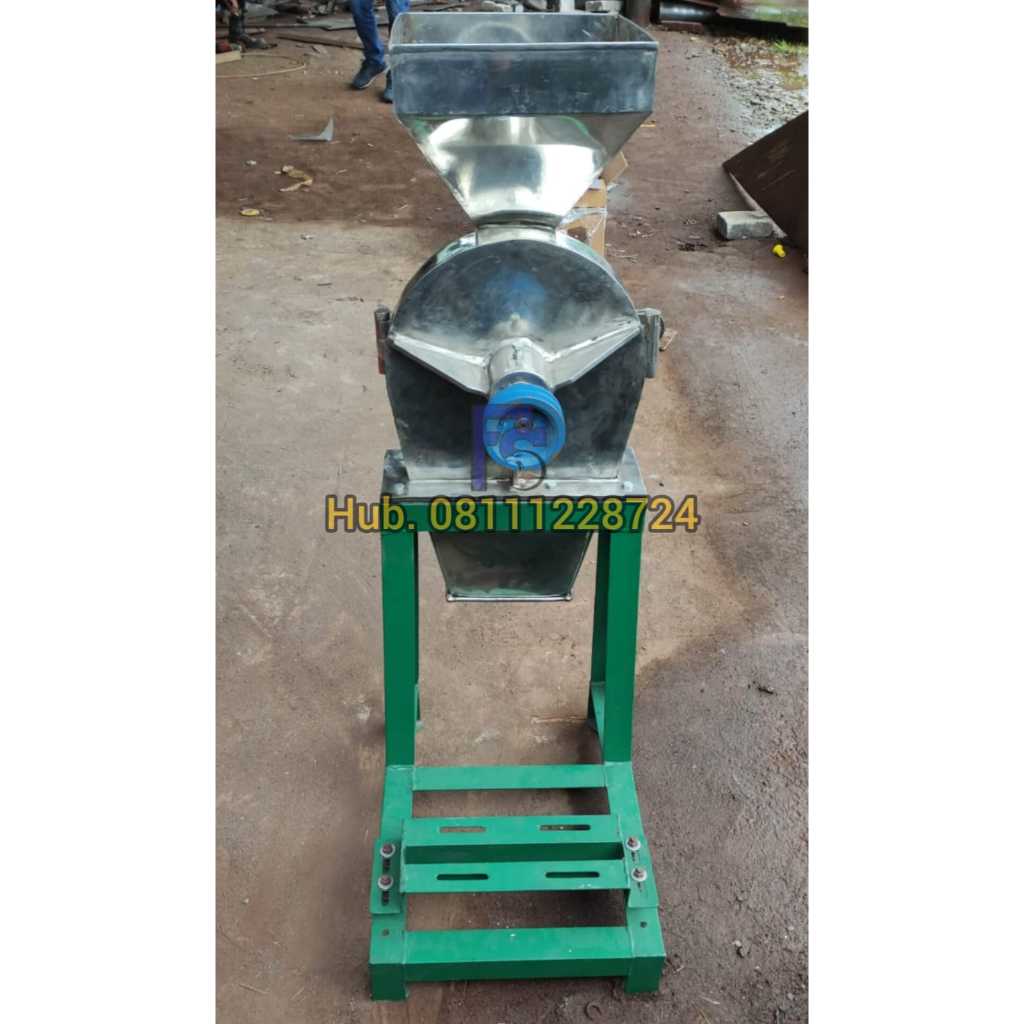 Mesin Penepung Singkong Disk mill FFC 15 Stainless Steel Giling Singkong + Mesin Bensin GX 160 5,5HP